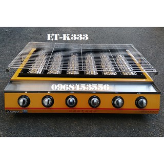 Bếp nướng gas 6 đầu đốt - Bếp nướng BBQ 6 trục ET-K233
