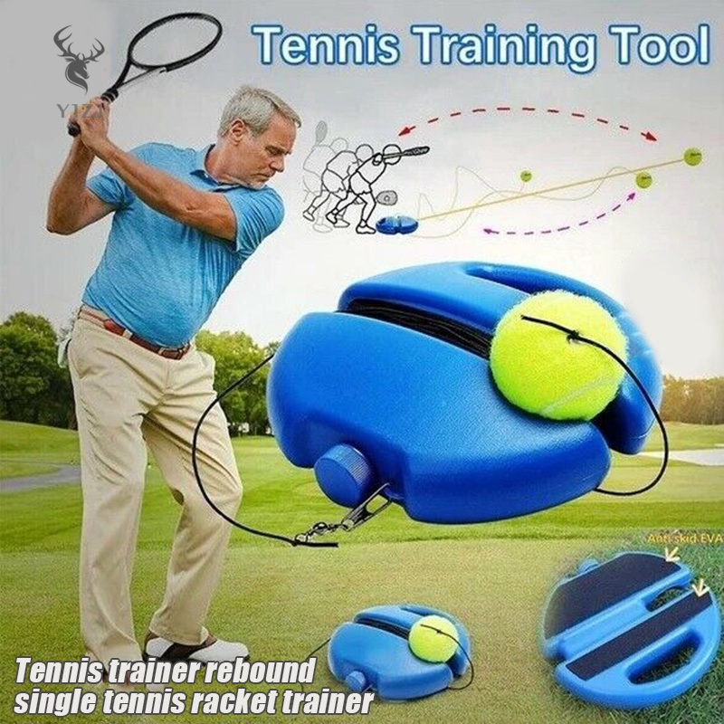 COD&amp; Tennis Trainer Tennis Ball Singles Training Practice Balls Back Base Trainer Tools &amp;VN