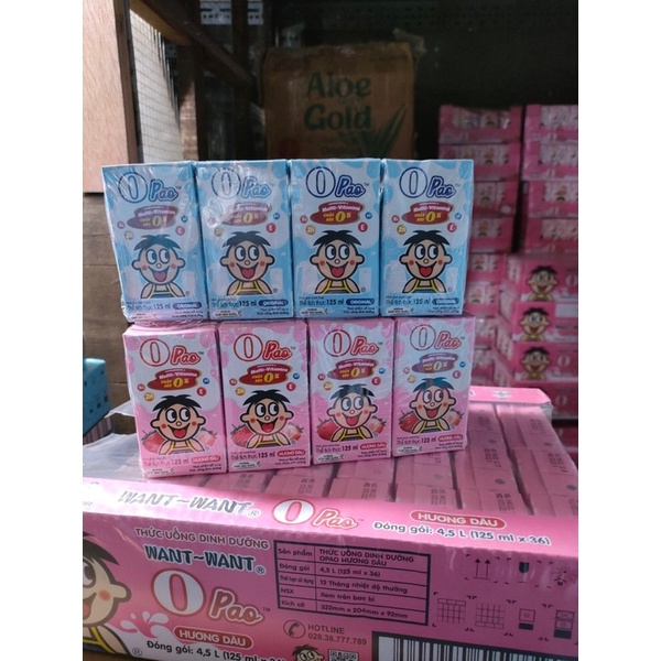 Combo 1th sữa uống dinh dưỡng OPAO vị tự nhiên hoặc dâu 125ml date 11/2022