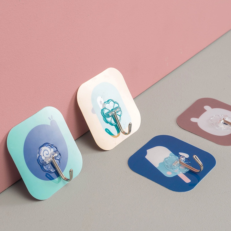 Móc dán tường 3D siêu dính hoạ tiết dễ thương - Gấu Xám