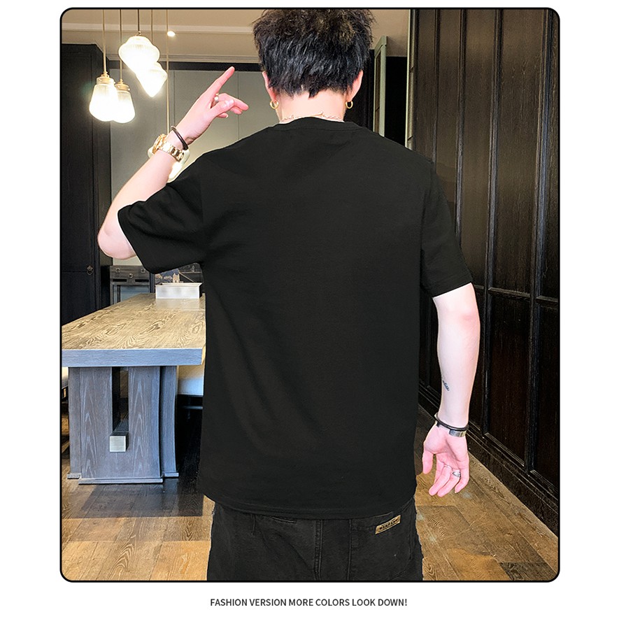 【Kufulisport】 Men's Cotton T-Shirt Loose and stretch-fit for party outings and golf