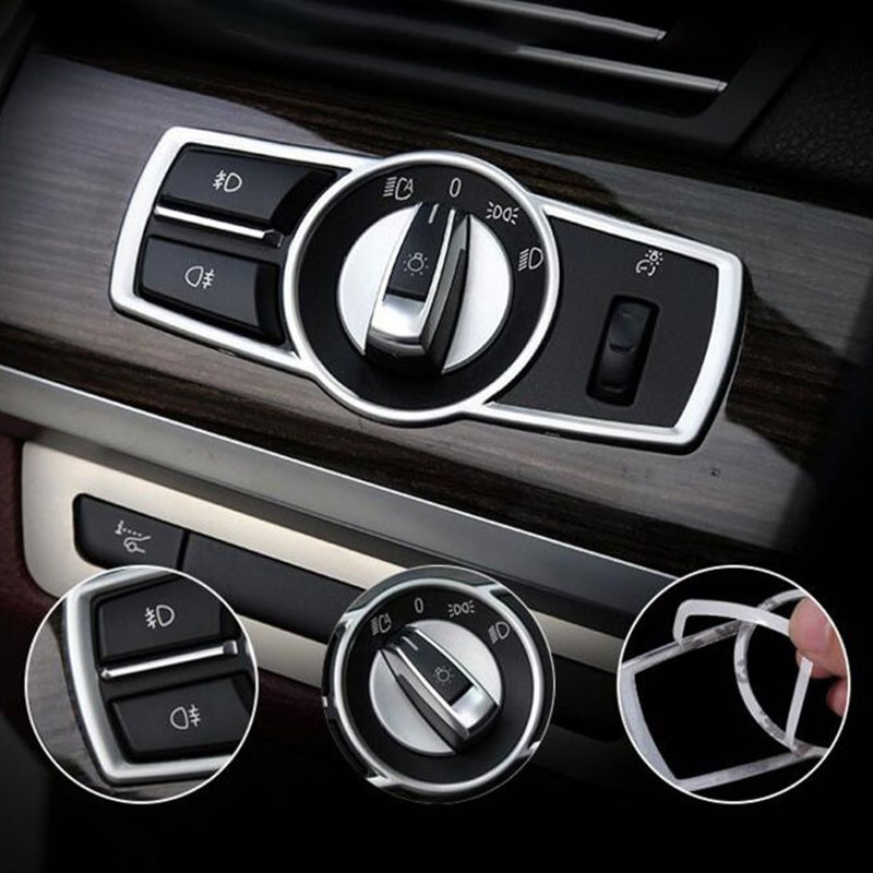 Khung Ốp Công Tắc Đèn Pha Xe Ô Tô Bmw 5 Series F10 2011-2014