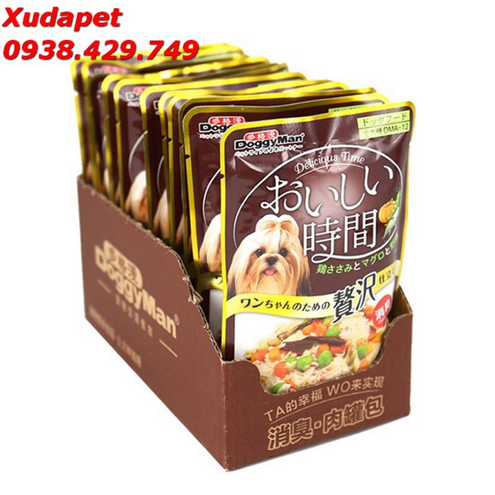 Súp Thưởng Cho Chó Từ Nhật Bản Cá Ngừ, Cá Thu Và Rau Củ 70G, bổ sung dinh dưỡng tự nhiên cho chó – Xudapet - SP000640