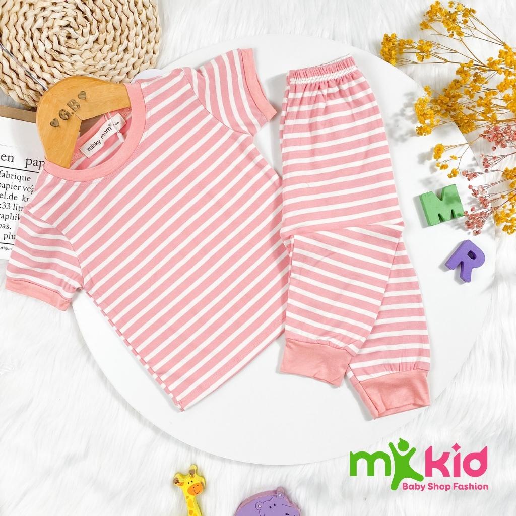 Bộ Tay Ngắn, Quần Dài THUN LẠNH MINKY MOM [SIZE ĐẠI 12-26KG] Sọc Kẻ Ngang Dễ Thương Cho Bé Trai bé Gái