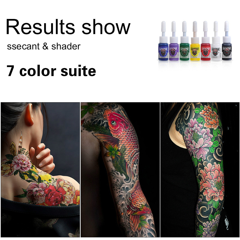 7 color suite (5ml) Preferred professional tattoo Ink makeup paint, available in body paint colors