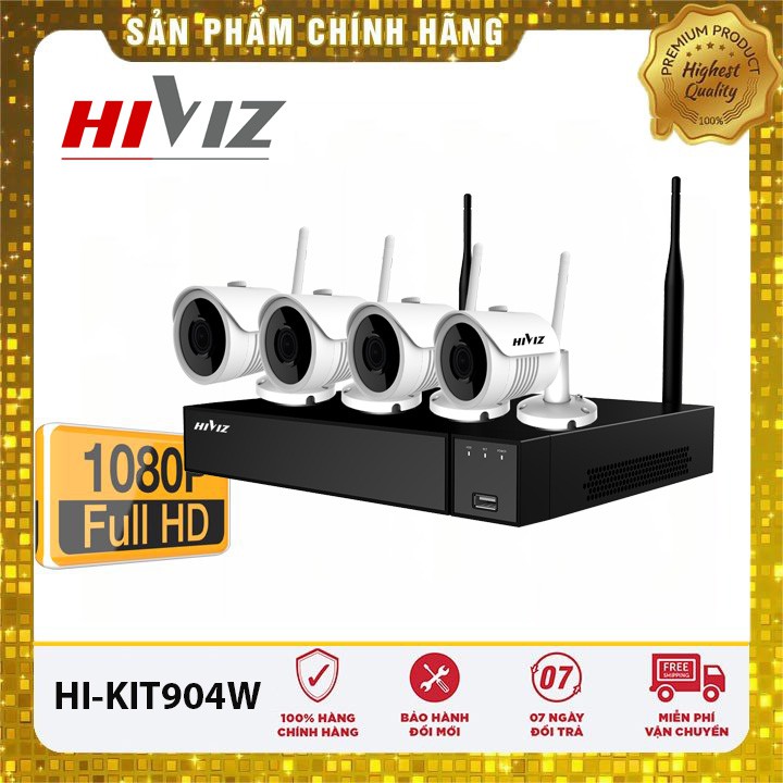 [Mã 159ELSALE hoàn 7% đơn 300K] Trọn Bộ đầu ghi NVR KIT WIFI 9CH + 4 mắt camera WIFI 2.0MP -1080P/ 1.0M 720P