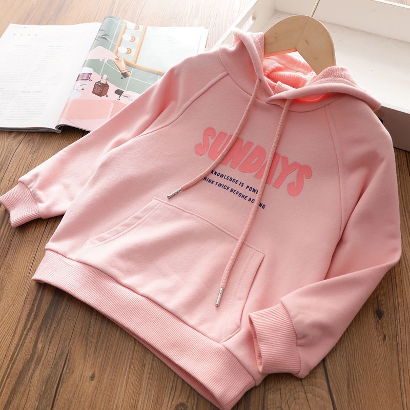 Áo hoodie dáng rộng phong cách Hàn Quốc cho bé gái
