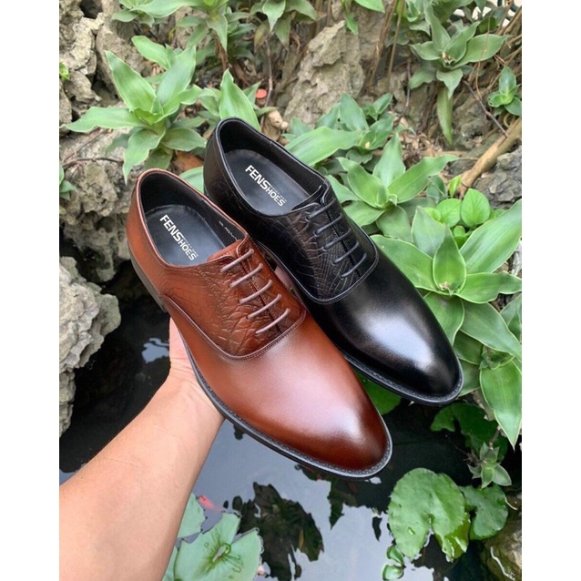 Giày Tây Nam Công Sở Da Bò Cao Cấp Buộc Dây Fenshoes Giày Nam Hàng Hiệu