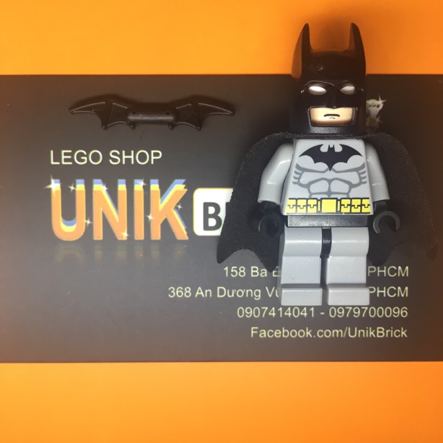 Lego UNIK BRICK Batman Light Bluish Gray Người Dơi Xám 2006 trong Super Heroes - Siêu anh hùng chính hãng (như hình)