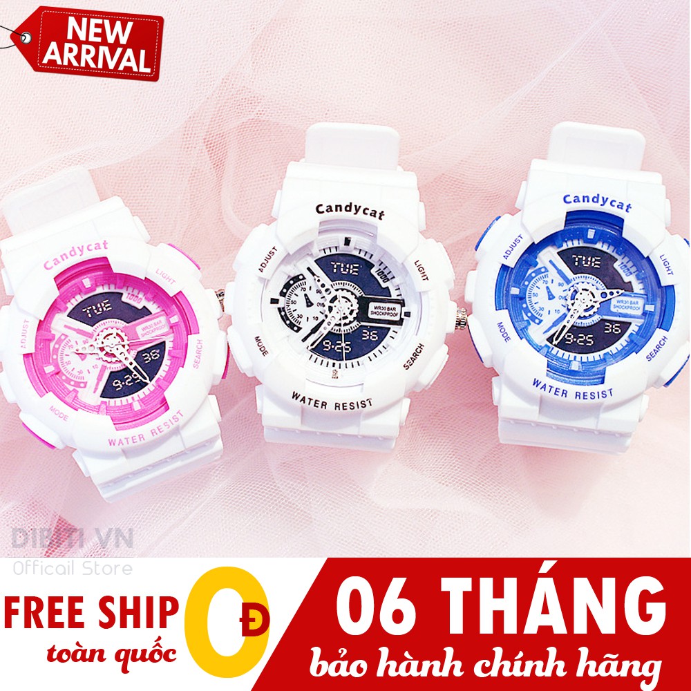 (Giá Sỉ) Đồng Hồ Thể Thao Nam Nữ Candycat C12 Chống nước Dây Cao Su Cực Bền Bỉ