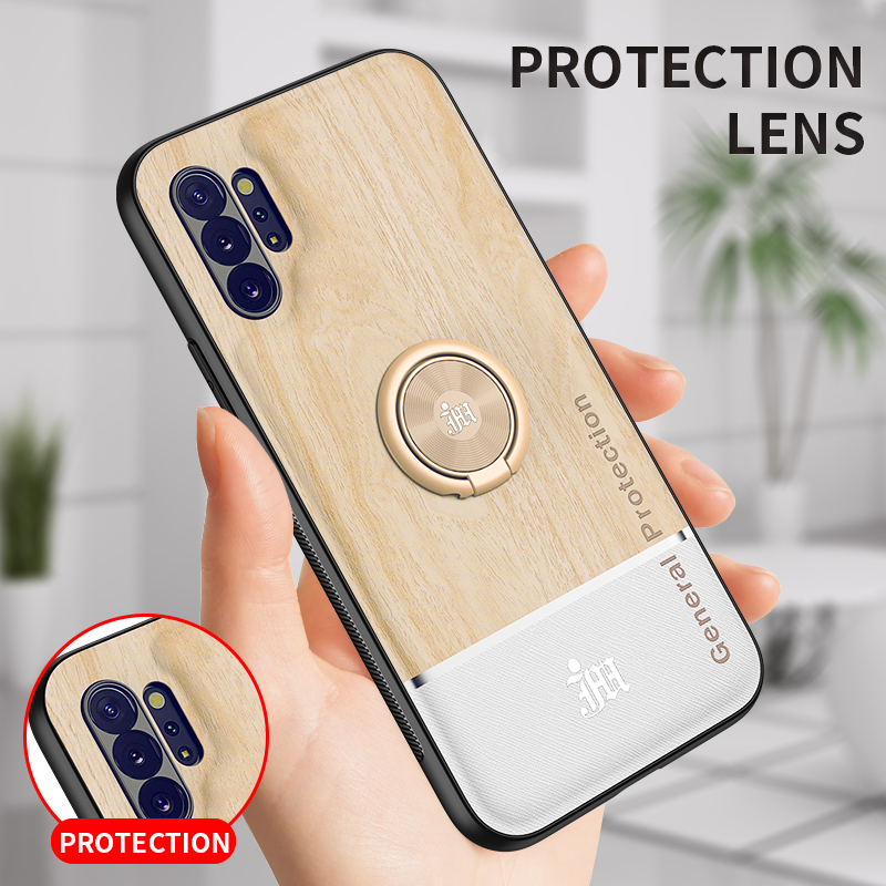 Ốp Điện Thoại Vân Gỗ Chống Rơi Có Vòng Đỡ Cho Samsung Galaxy S21 S20 10 Ultra Plus Note 20 10 Pro