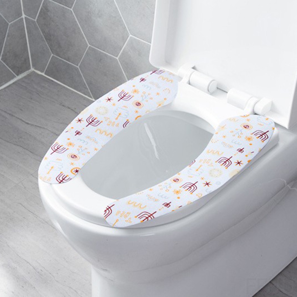 Miếng lót bồn cầu mềm mại in họa tiết ấm áp FF86