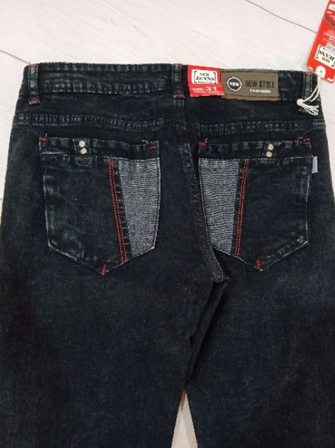 Quần jeans nam màu muối tiêu thời trang