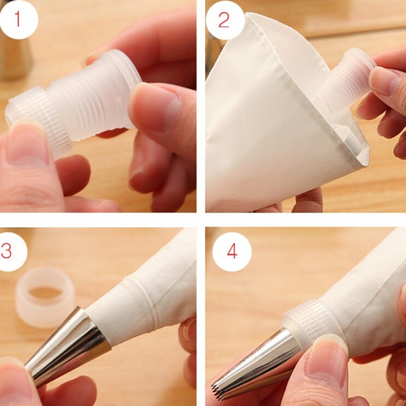 Set 6 Đuôi Bắt Bông Kem Trang Trí Bánh Bằng Thép Không Gỉ