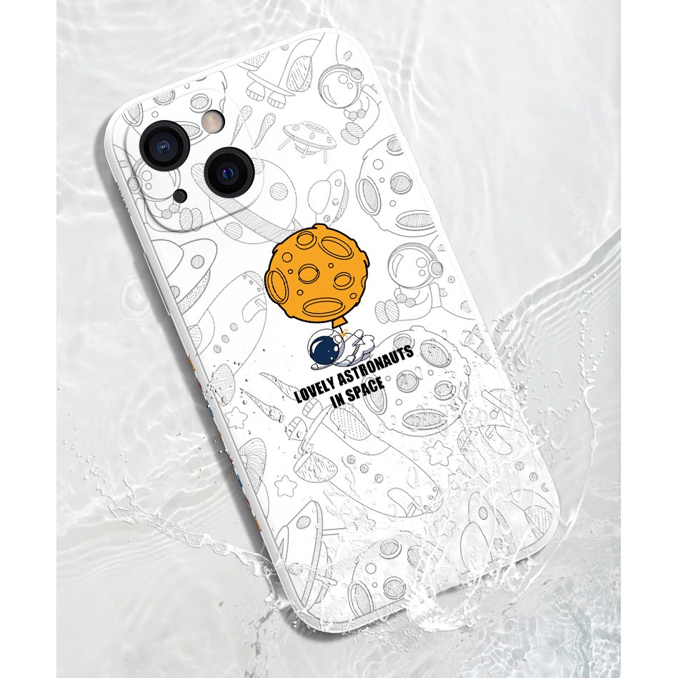 Ốp Điện Thoại TPU Mềm Hình Phi Hành Gia Cho iPhone 6 6s 7 8 XS XR XSMAX 11 12 13 ProMax