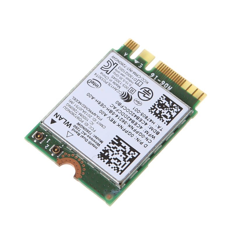 Card mạng WiFi Dell Intel 7260 7260ngw NGFF M.2 Bluetooth tần số 2.4 | BigBuy360 - bigbuy360.vn