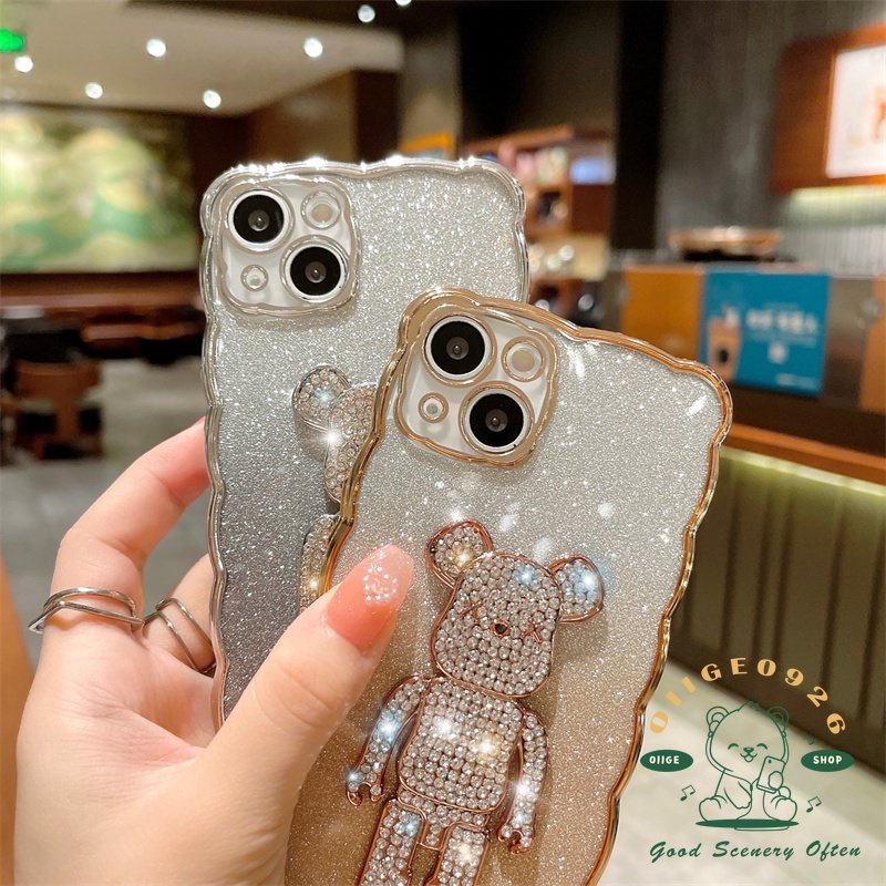 Mới Ốp Điện Thoại Viền Gợn Sóng Màu Gradient Lấp Lánh Cho Iphone 13 12 11 Pro Max Xs Max Xr 8 7Plus