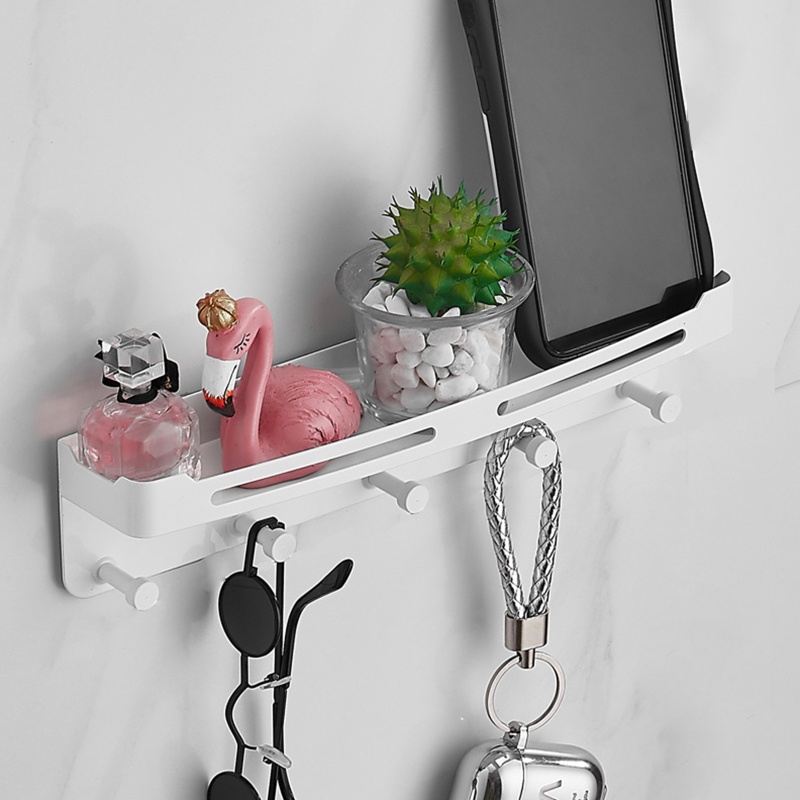 Giá Đỡ Dầu Gội Chống Rỉ Sét Kèm Móc Treo Tiện Dụng Cho Phòng Tắm