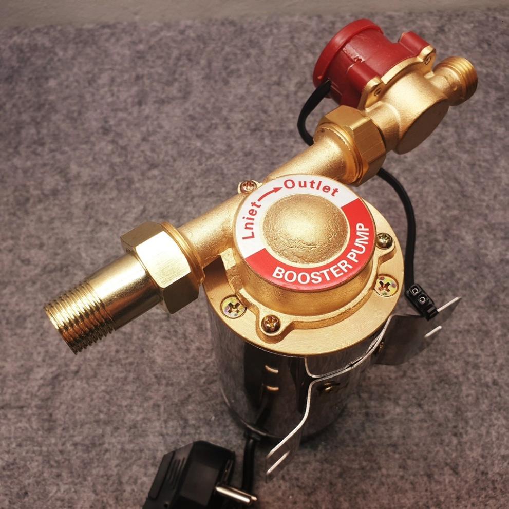 Bơm tăng áp lực máy giặt bình nóng lạnh -  bơm tăng áp 100W lõi motor dây đồng có kèm rờ le tự ngắt