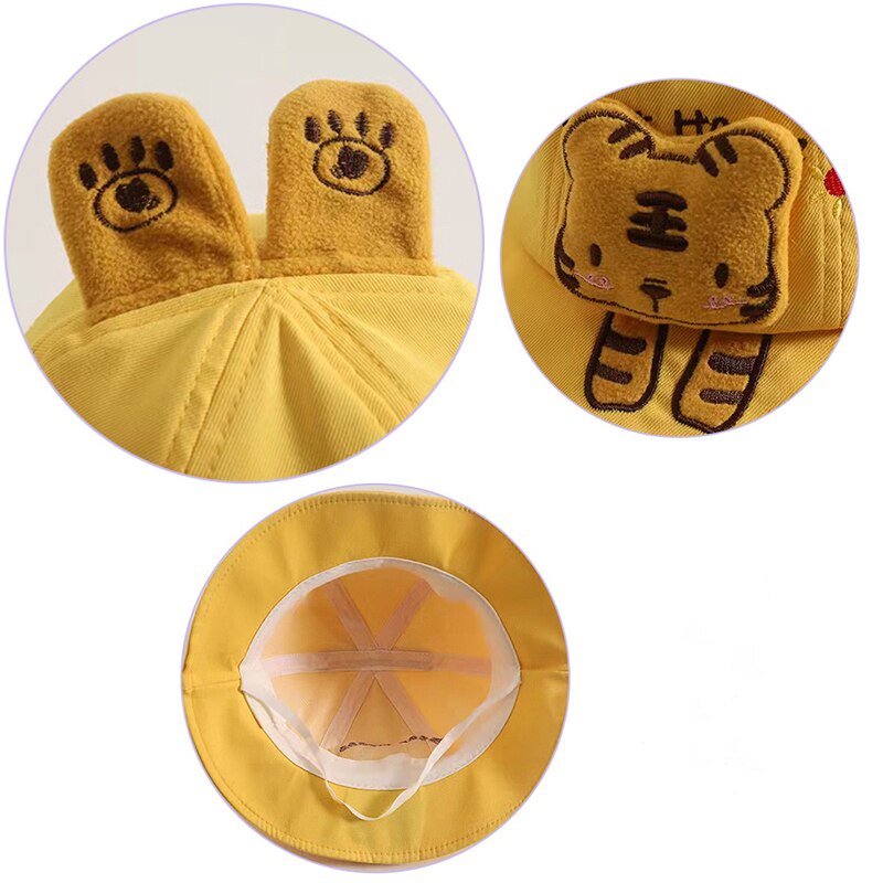 Mũ Tai Bèo Cotton Nguyên Chất Họa Tiết Hoạt Hình Thời Trang Xuân Hè Cho Bé