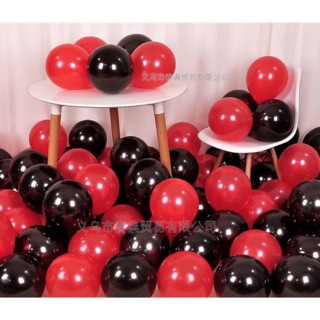 Bong bóng đỏ - đen như hình - bịch 30 cái