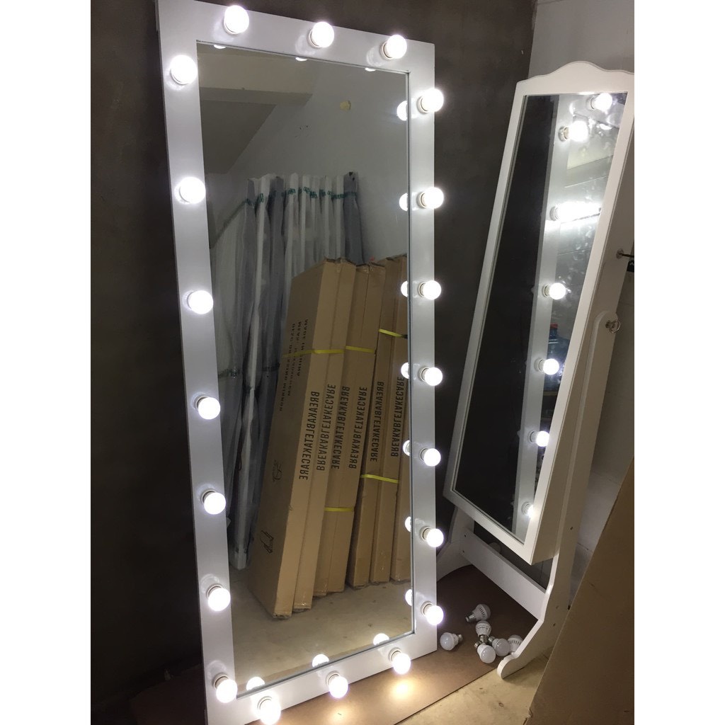 |CHỈ SHIP HÀ NỘI| Gương soi toàn thân gắn đèn shop quần áo kích thước 175x70cm