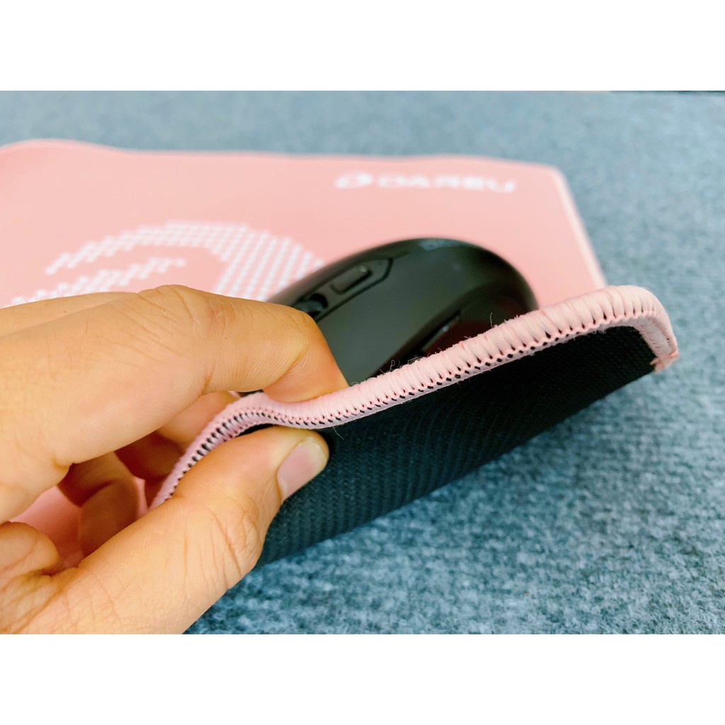 Lót Di Chuột Màu Hồng DAREU ESP101 - Pad Chuột Pink - Bàn Di Chuột Ly 350*300*5mm Chính Hãng