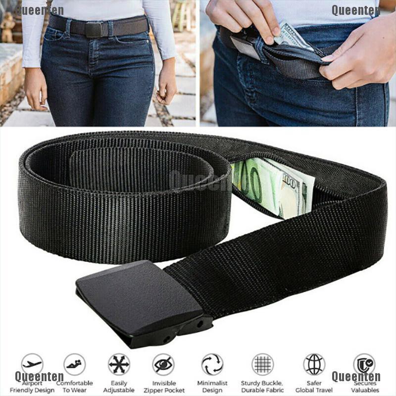 Thắt lưng tích hợp túi đựng tiền ẩn chống trộm tiện dụng