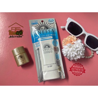 Kem Chống Nắng Dưỡng Trắng Da Anessa Whitening UV Sunscreen Gel SPF 50++++ Tặng Kèm KCN Anessa Kiềm dầu 12ml