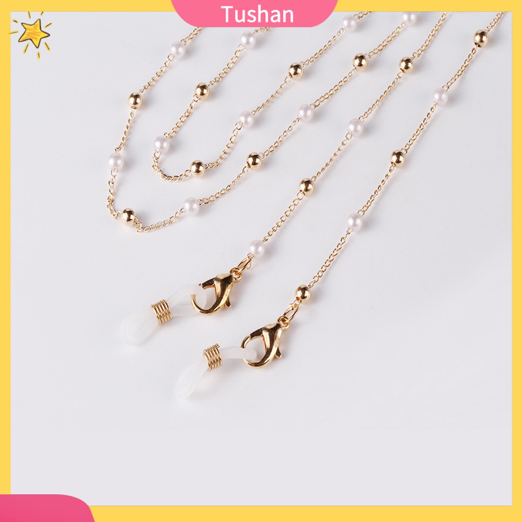 Dây xích gắn mắt kính xâu hạt cườm trang trí đẹp mắt chống mòn tiện lợi dùng trong các bữa tiệc