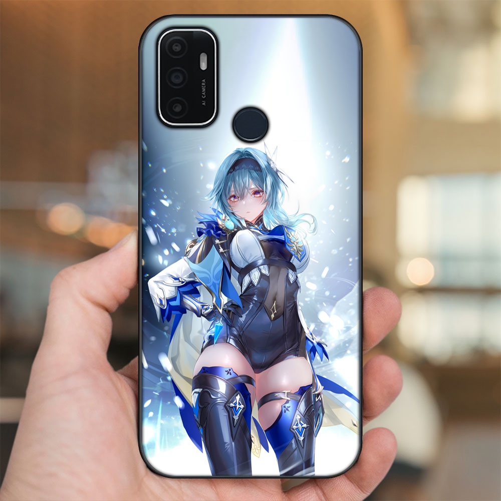 Ốp lưng Oppo A53 viền đen in hình Eula Genshin Impact