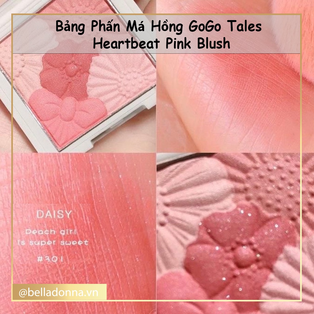 Bảng Phấn Má Hồng GoGo Tales  Heartbeat Pink Blush