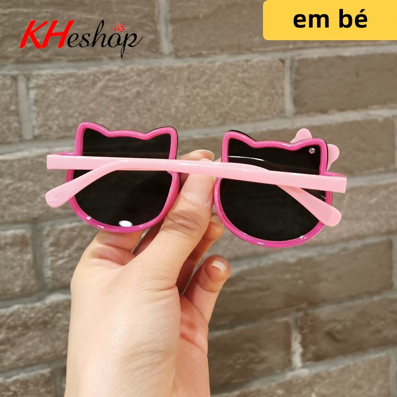 Kính Râm Hình Mèo Đáng yêu Dễ Thương cho Bé, chống nắng tia Uv, tia cực tím mẫu hót gọng đỏ mã Y2927