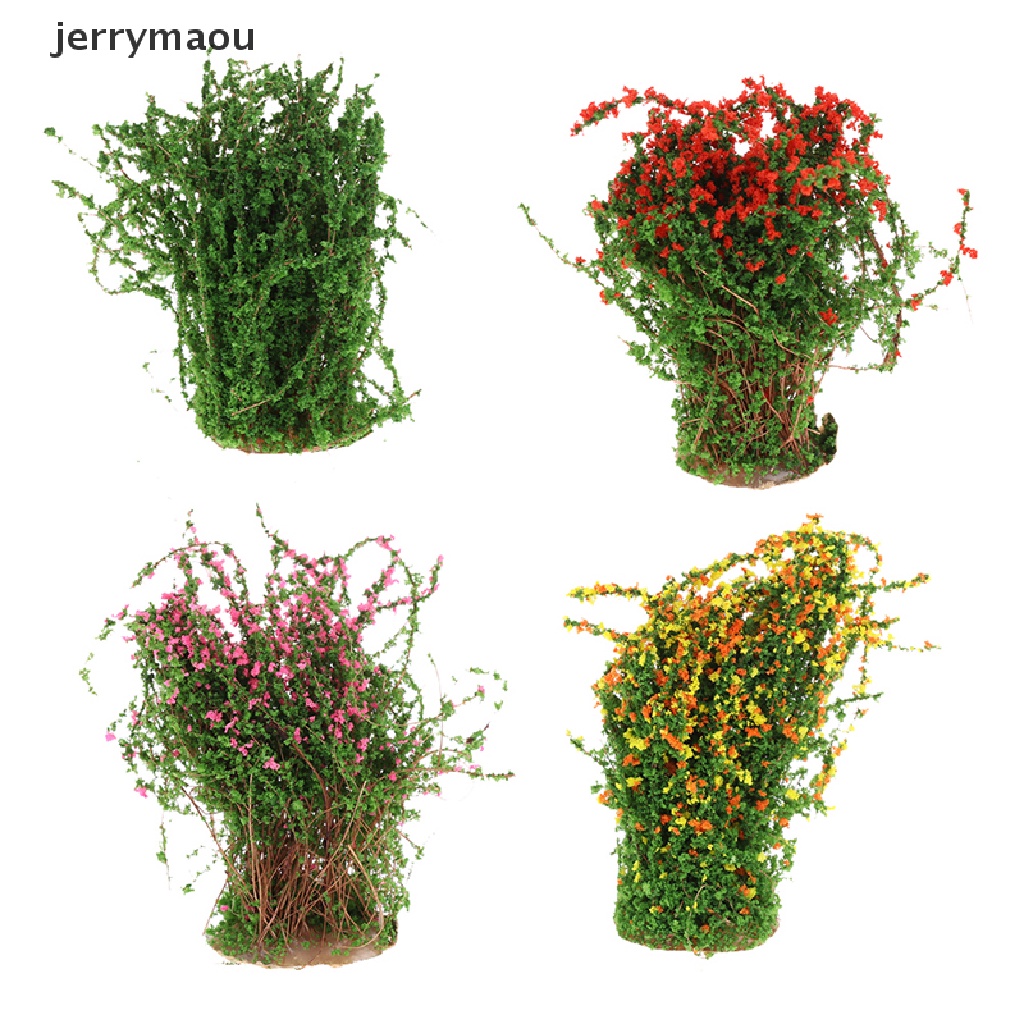 Mô Hình Chậu Hoa Màu Xanh Lá Tỷ Lệ 1 / 12 Dùng Trang Trí Nhà Búp Bê