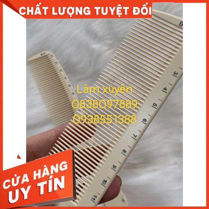 Lược cắt tóc nam bản to ⚡FREESHIP⚡ lược cắt bản mỏng cao cấp, dẽo, kháng hóa chất, chịu nhiệt, bám tóc, cắt tông đơ tốt