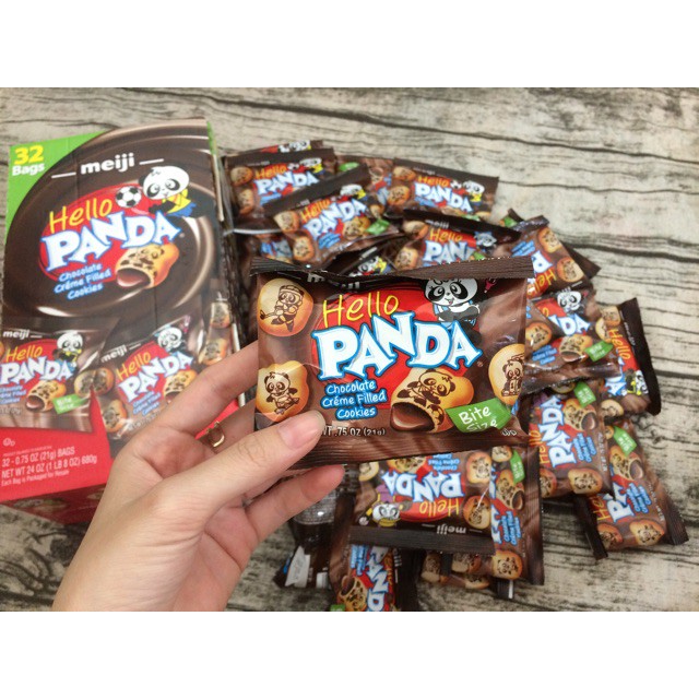 Bánh Gấu Chocolate Panda Meiji Mỹ