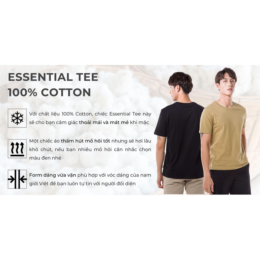 Áo thun Essential Tee Autotelic v2.0 / Màu Đen 100% cotton BBS WEAR