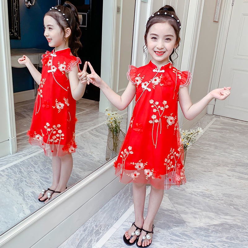 Đầm Sườn Xám Phong Cách Trung Hoa Cho Bé Gái