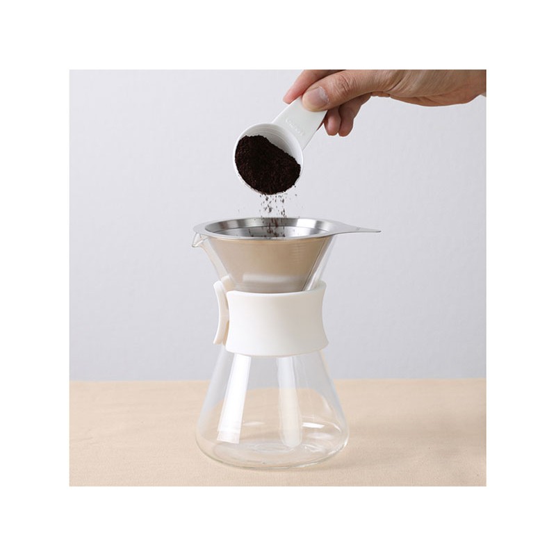 BÌNH PHA CÀ PHÊ HARIO DRIPPER S-GCM-40-W 400ML (KÈM PHỄU INOX) - Hachi Hachi Japan Shop