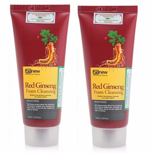 MẪU MỚI HỘP VÀNG-  Combo 2 Tuýp Sữa rửa mặt sâm xóa nám, xóa tàn nhang, dưỡng trắng da mặt BENEW Hàn quốc 100ml/Tuýp