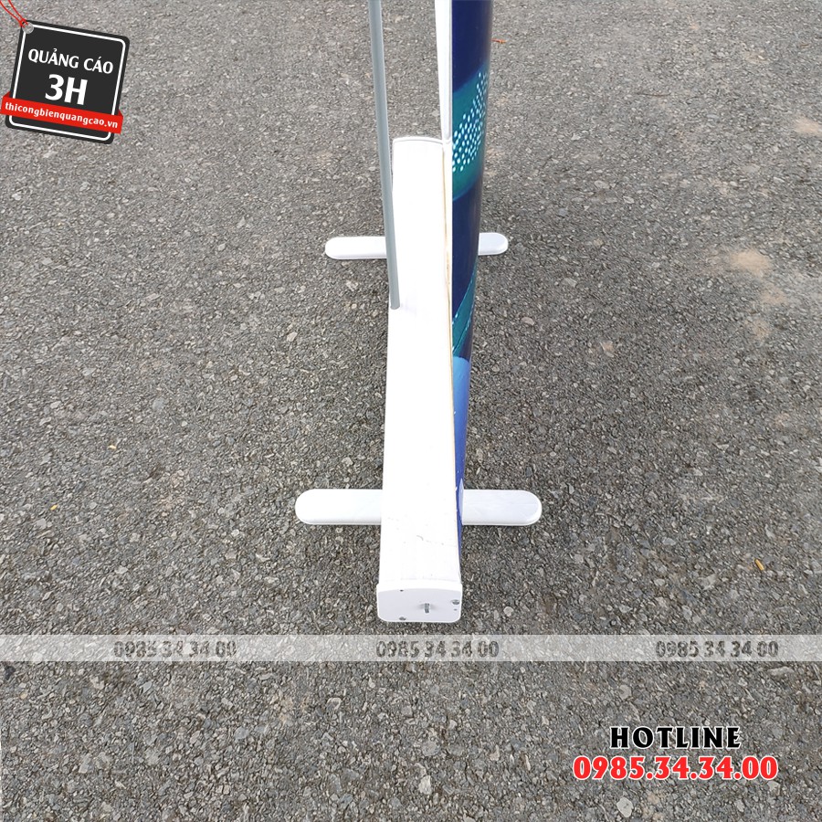 Standee cuốn, Chân standee cuốn nhựa, nhôm thường, nhôm cao cấp kích thước 0.6*1.6m & 0.8*2m | Standee LST