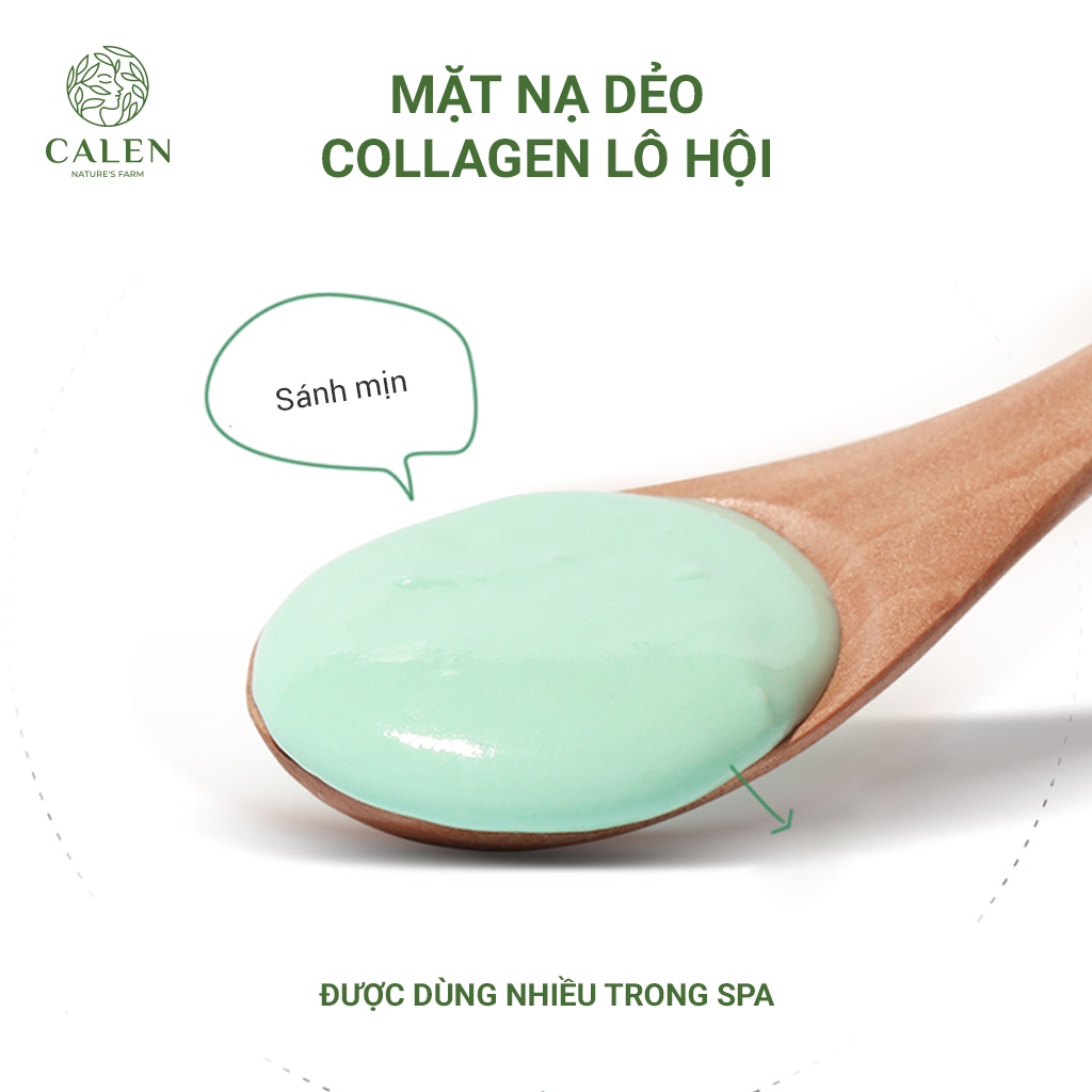 Mặt nạ đắp mặt dẻo collagen lô hội đắp mặt nguyên chất - Đắp mặt - Rửa mặt - Giúp tẩy da chết, Dưỡng trắng da Calen