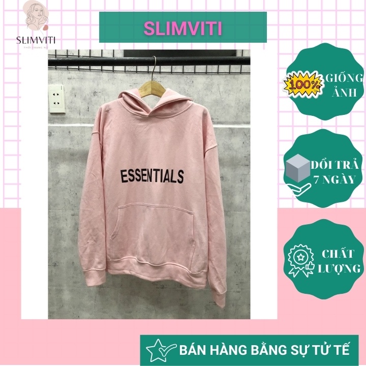 Áo hoodie nam nữ ESSENTIALS form rộng có dây kéo SLIMVITI KNN33 | BigBuy360 - bigbuy360.vn