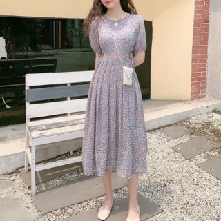 Váy hoa nhí buộc đai sườn no 112, ảnh treo mắc