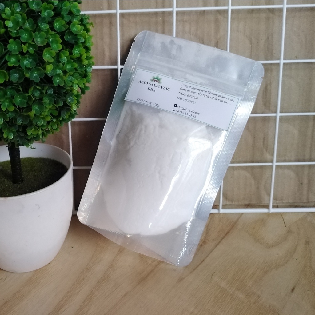 100g Acid Salicylic ( BHA ) - nguyên liệu làm mỹ phẩm handmade