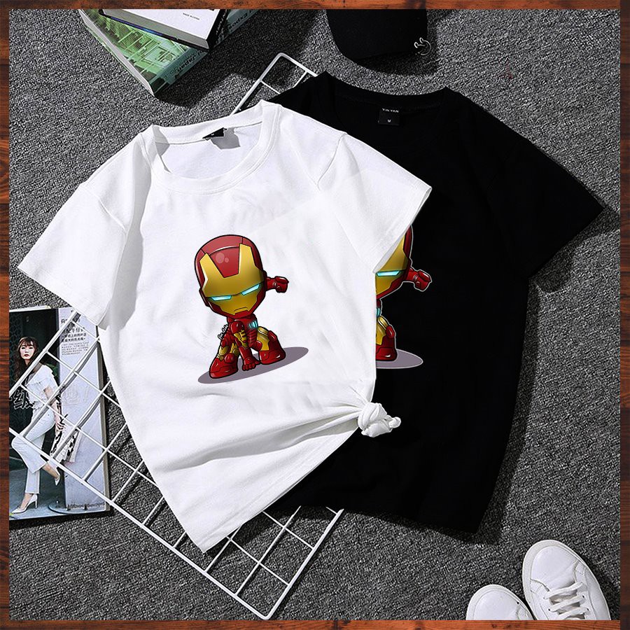 Áo thun tay lỡ form rộng in người sắt vải dày mịn 2020TN1026