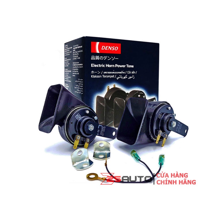 Còi ô tô Denso chính hãng 1 jack theo xe Toyota Camry Vios Innova và 2 jack dạng sên lắp cho nhiều dòng xe