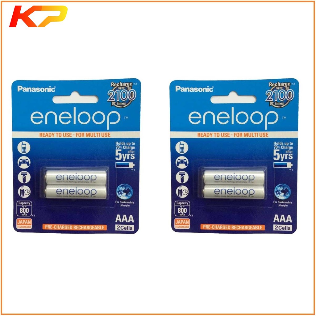 Pin sạc AAA panasonic Eneloop 800mah BK-4MCCE/2BT