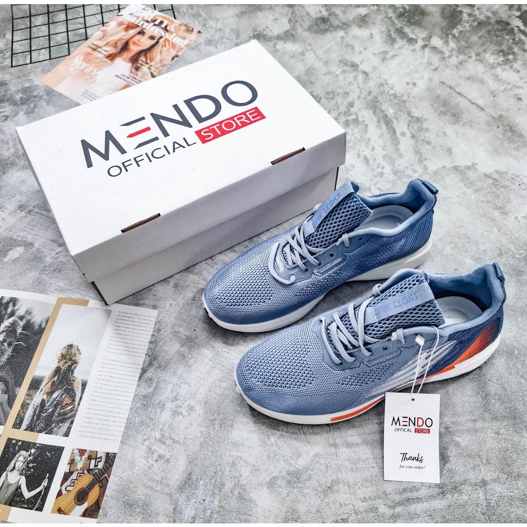 Giày Thể Thao Nam MENDO - Sneaker Màu Đen - Xám, Giày Thể Thao Hoạt Động Ngoài Trời, Thoáng Khí - G5416