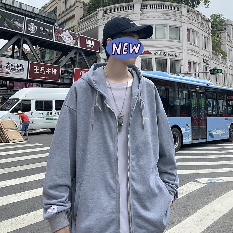 Áo Khoác Hoodie Dáng Rộng Thời Trang Xuân Thu 2020 Cho Nam